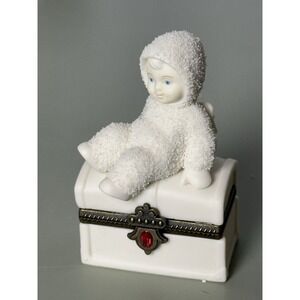 Vtg Dept. 56 Snowbabies Royal Treasures November Birthstone Hinged Trinket Box
